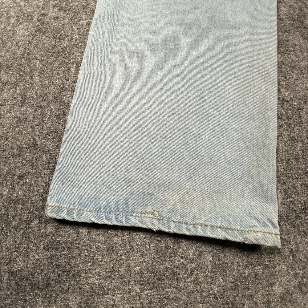 Stussy Relaxed Fit Light Wash Denim Jeans Mens 32 Baggy Skate Grunge Distressed